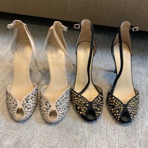 Fancy studded peep toe